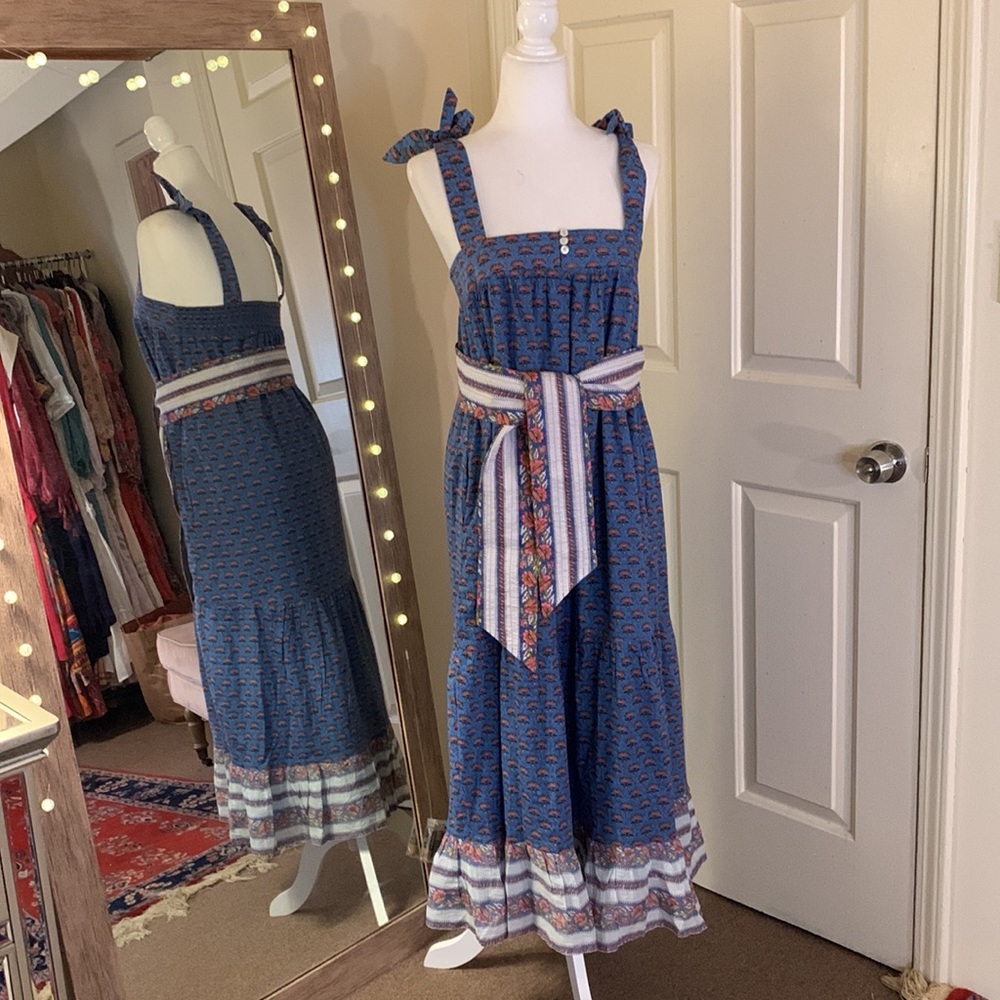 Free People x Cleobella Blue Lotus Midi Dress - Picture 8 of 15
